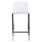 Plata Import Acrylic Stool with Chrome Legs-Metal / Acrylic