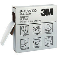 3M Folded Sorbents, Oil Only, 600" x 5", 10.5 Gal. Absorbancy, 3 /Pack-Absorbency/Pkg. 10.5 gal.