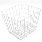 Cathay Importers Wire Square Basket, 11" W x 10" D x 9" H, White, 2 Pack-Modern grid pattern design