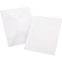 Gartner Studios All Purpose Cards & Envelopes, 4-1/4" x 5-1/2", Pearl White, 50 Pack-Pearl Foil Border leaves plenty of room to customize your message