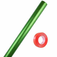JAM Paper Gift Wrap Set - Glitter Wrapping Paper Set - Green - 1 Roll of Glitter Wrap & 1 Roll of Clear Tape-Green Glitter, Gift Wrapping Assortment - 1 Roll Glitter Gift Wrap, 1 Double Sided Tape