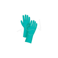 Zenith Safety Green Gloves, Size 2X-Large/11, 13" L, Nitrile, 11-Mil, 24 Pack-Cuff Style Straight