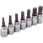 Dynamic Tools 3/8" Drive 7 Piece Metric, Standard Hex Socket Set, 4mm - 10mm-Contains: 4, 5, 6, 7, 8, 9, 10mm
