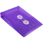 JAM Paper Plastic Envelopes with Button and String Tie - Open End - 4.25" x 6.25" - Lilac Purple - 12 Pack -Size: 4.25 x 6.25 inches 