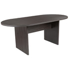 Flash Furniture 6 Foot (72 inch) Oval Conference Table - Rustic Grey-Ideal Use: Conference, Boardroom, Office