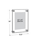 Azar Displays 8.5" x 14" Standoff Acrylic Sign Holder with Caps, Clear (105506)-Use this frame vertically or horizontally when mounting frames to walls and doors