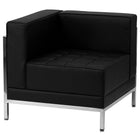 Flash Furniture  Hercules Imagination Series Black Leather Sofa and Lounge Chair Set, 5 Pieces (ZBIMAGSET16)-Foam, Leather, Stainless Steel