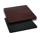 Flash Furniture 36" Square Table Top with Black or Mahogany Reversible Laminate Top-Restaurant Dining Table Top
