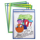Pacon Dry Erase Pockets, Assorted, 10 Pack-Allow children to change colouring designs easily