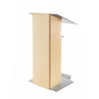 Urbann Lutrin K2 avec roulettes - aluminium et bois - naturel-610 mm x 510 mm x 1143 mm (24" x 20" x 45")