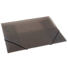 JAM Paper Plastic Paper Holder Action Case With Elastic Closure, 9.5 x 12.38, Smoke Grey, 4 Pack (332534g)-Finish: Smooth