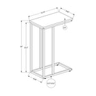 Monarch Specialties 3760 Accent Table - 25"H/White/Black Metal-CHOOSE WITH CONFIDENCE - Monarch Specialties is a leader in furniture and home decor, developing products that offer outstanding value and style for over 50 years; your purchase will be well packaged for protection and to facilitate timely delivery