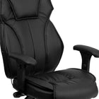 Flash Furniture HERCULES Big & Tall Leather Executive Chair with Adjustable Arms-Built-In Lumbar Support
