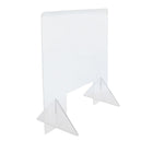 Eddie's Plexiglass Acrylic Protective Shield - 24"W x 24"H - Clear-Countertop Clear Acrylic Plexiglass Protective Barrier/Shield (Cashier Sneeze Guard)