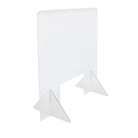 Eddie's Plexiglass Acrylic Protective Shield - 24"W x 24"H - Clear-Countertop Clear Acrylic Plexiglass Protective Barrier/Shield (Cashier Sneeze Guard)