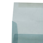 JAM Paper A2 Invitation Envelopes, 4.38 x 5.75, Ocean Blue Translucent Vellum, 100 Pack (PACV602g)-Opening: Booklet