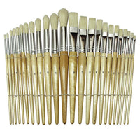 Chenille Kraft Wood Handled Brush, 48 Pack-Wood handle paint brushes for painting