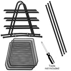 Merangue 3-Tier Mesh Document Tray-Black colour