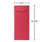 JAM Paper #11 Policy Envelopes, 4.5 x 10.38, Brite Hue Red Recycled, 100 Pack (9009g)-Opening: Open end