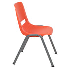 Flash Furniture HERCULES Series Orange Ergonomic Shell Stack Chair with Grey Frame-880 lb. Weight Capacity