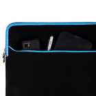 Vangoddy 14" Neoprene Laptop Sleeve - Black/Blue-Slim-line design allows this case to be carried solo or fit in your favorite bag