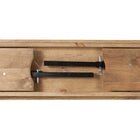Flash Furniture HERCULES Series 8' x 12" Antique Rustic Solid Pine Folding Farm Bench with 3 Legs-.75" Thick Seat