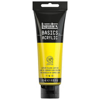 Liquitex Basics – Peinture acrylique 1046160, ton jaune cadmium pâle, tube de 118 ml-Formulée avec des pigments de qualité artistique sur lesquels l'artiste peut compter