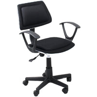 Xtech Modern Cloth Ergonomic Office Chair with Armrests - Black-Ergonomically designed to support a more natural seated position