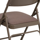 Flash Furniture HERCULES Series Curved Triple Braced & Double-Hinged Beige Fabric Metal Folding Chair-Curved Triple Braced Frame