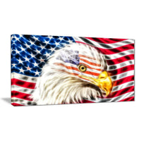 Designart Land of the Free Eagle Canvas Art Print, 40" x 20", (PT2400-40-20)-Print