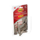Command Decorative Hooks - Medium - Brushed Nickel - 3 Pack-Organize Damage Free: Say goodbye to holes, marks, or sticky residue on your walls, doors, cabinets, or closets