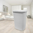 Modern Homes 60L Laundry Hamper - 17.7" x 13.85" x 24.7" - White-4