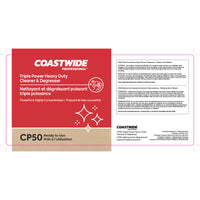 Coastwide Professional CP50 Triple Power Heavy Duty Cleaner & Degreaser Secondary Label-For use on a secondary container