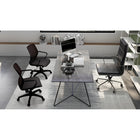 CB Office Workex Mesh Office Chair - Black-Accoudoirs ergonomiques en boucle fixe évasés