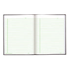 Blueline EcoLogix Executive Notebook - 9 1/4" x 7 1/4" - Black-Hard Romanel Cover, Black