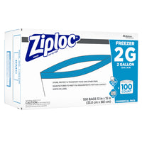 Ziploc Professional XL Freezer Bags, 2 Gallon, 100 Pack (SCJ70761)-Protect food with Ziploc Brand Freezer Bags