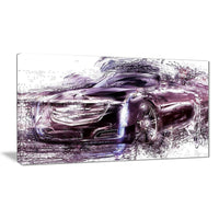 Designart Black Convertible Car Small Gallery Wrapped Canvas, (PT2610-32x16)-Print
