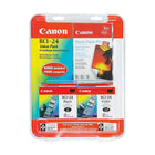 Canon BCI-24 Black and Colour Ink Cartridges, Value Pack (6881A042)-Includes one each of BCI-24 Black and BCI-24 Colour