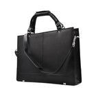 Ashlin WINCHESTER Slim Briefcase, 2 Handles with a Long Strap, Black (P7314-MM08-01)-Convenient removable shoulder strap