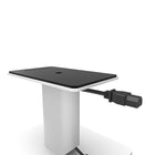 Kanto SP6HDW 6" Tall Universal Desktop Speaker Stands with Cable Management - White-Two top plate sizes included: 4.3" x 7.1" (11 cm x 18 cm) and 7" x 7" (17.8 cm x 17.8 cm)