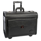 Nextech Wheeled Laptop Pilot Case - 15.6" Laptop - Black-Made of pebble textured faux leather