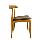 Nicer Furniture Wegner Style Elbow Dining Chair - Walnut - 2 Pack-Solid ash wood frame (in walnut or natural finish) with PU seat cushion of high density foam