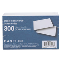 White Blank Index Cards - 3" x 5"-Durable and economical