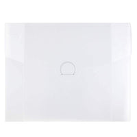 JAM Paper Plastic Portfolio with Tuck Flap Closure, 8.5 x 6.5 x 0.25, Clear Frost, 24 Pack (3788B)-Clear frost