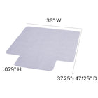 Flash Furniture 36" x 48" Carpet Chair Mat with Lip-Scuff and Slip Resistant Textured Top Surface