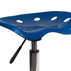 Flash Furniture Vibrant Bright Blue Tractor Seat & Chrome Stool-Pneumatic Seat Height Adjustment