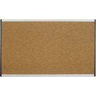 Quartet Coloured Cork Bulletin Board, Aluminum Frame, 30" x 18"-Corkboard offers a rich pebble-coloured cork surface surrounded by a contemporary aluminum frame