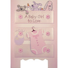 Rosedale 5-1/2" x 8" Baby Daughter Greeting Cards And Envelopes, 6 Pack (19672)-Printed on premium uncoated card stock