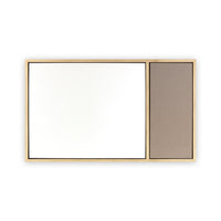 Gry Mattr Dry-Erase & Bulletin Board Combo - 18" x 30" (Q232418M06-CA-R)-2-in-1 Dry Erase and Cork Bulletin boards offers a variety of message
options with a smooth writing surface to capture thoughts and ideas,
paired with a self-healing cork surface to tack notes and photos firmly