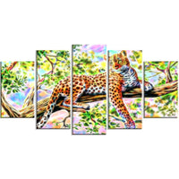 Designart Watchful Cheetah Animal Art Canvas, Multiple Sizes, (PT2428-373)-Print